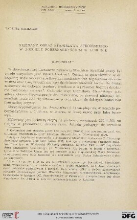Tom 24: Nieznany obraz Stanisława Stroińskiego w kościele pobernardyńskim w Lublinie