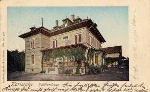Postkartenalbum mit Motiven von Karlsruhe. "Karlsruhe. Schützenhaus"