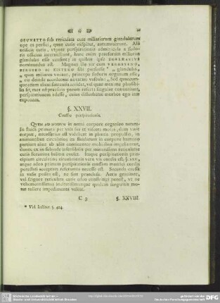 §. XXVII. Caussae perspirationis