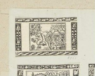 Moses empfängt die Gesetzestafeln, aus: "Biblia cum concordantijs veteris et noui testamenti et sacrorum canonum", Lyon 1520