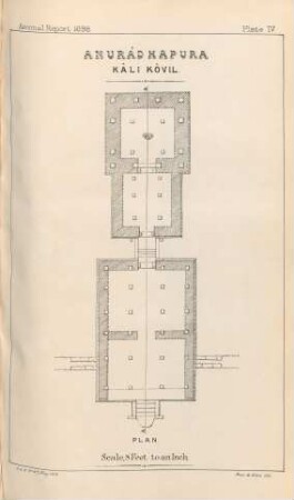 Plate IV. Anurádhapura. Kâli Kôvil. Plan