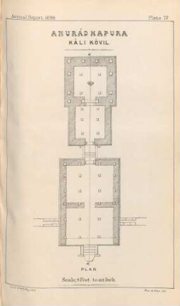 Plate IV. Anurádhapura. Kâli Kôvil. Plan