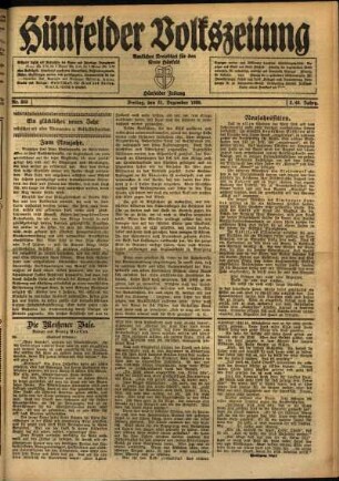 Ausgabe vom Freitag, den 31. Dezember 1920.