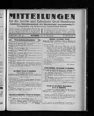 Jahrgang 1927, Hamburg, den 27. November, Nummer 48