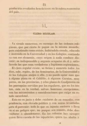 VI. Clero secular