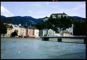 Kufstein: Brücke über den Inn mit Feste Geroldseck [Festung Kufstein]