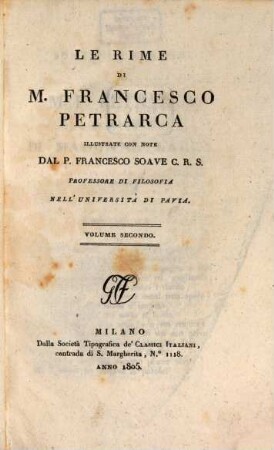 Le rime di Francesco Petrarca, Vol. 2