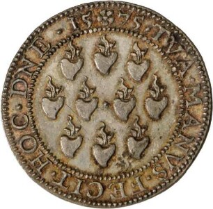Medaille auf das Verbot der katholischen Messe, 1575