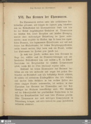 XVI. Das Brennen der Thonwaaren