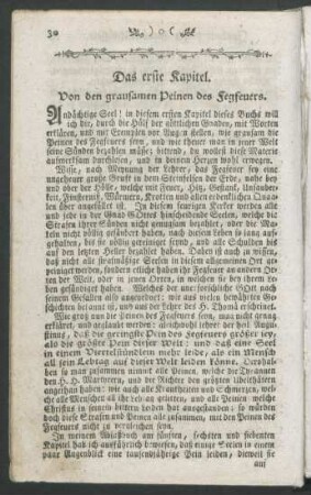 Das erste Kapitel. Von den grausamen Peinen des Fegfeuers