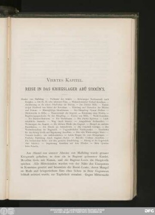 Viertes Kapitel. Reise In Das Kriegslager Abû Sekkîn's.