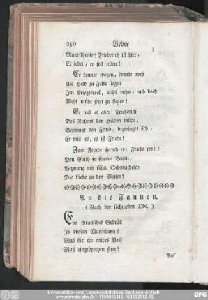 An die Faunen. (Nach der sechzigsten Ode.)