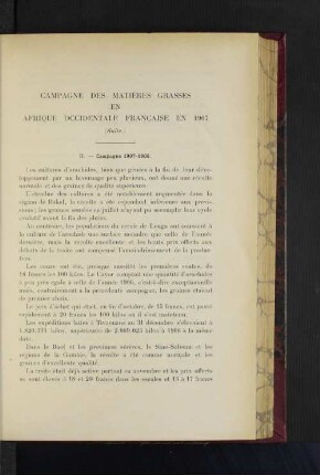 Campagne Des Matières Grasses En Afrique Occidentale Francaise En 1907.