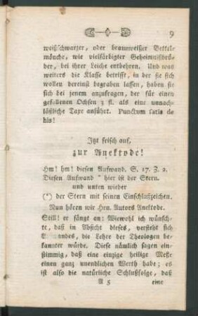 Itzt frisch auf, zur Anektode!