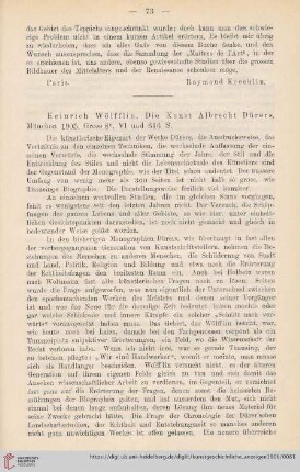 3: [Rezension von: Heinrich Wölfflin, Die Kunst Albrecht Dürers]