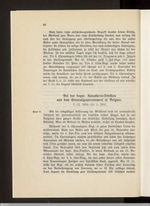 Bei der bayer. Kavallerie-Division und dem Generalgouvernement in Belgien
