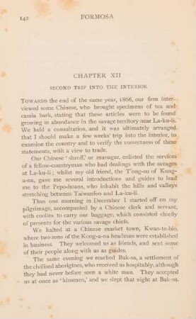 Chapter XII. Second trip into the interior