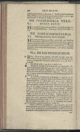 Liber VI. De Rei Vindicatione