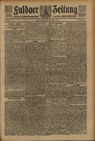 Zweite Ausgabe vom Freitag, den 12. März 1909.