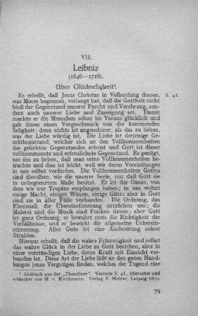 VII. Leibniz
