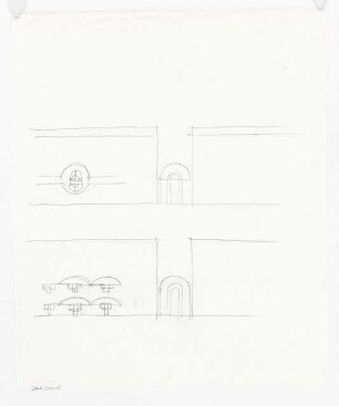 Mensa und Hochschulbibliothek, Karlsruhe Erweiterung: Anbau Bibliothek, Skizze Fassade