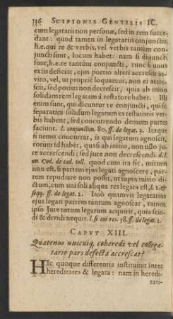 Caput XIII. Quatenus unicuique coheredi vel collegatario ...