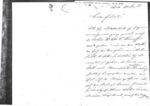 Handschriftlicher Brief von W.P. Schimper an Oscar Fraas