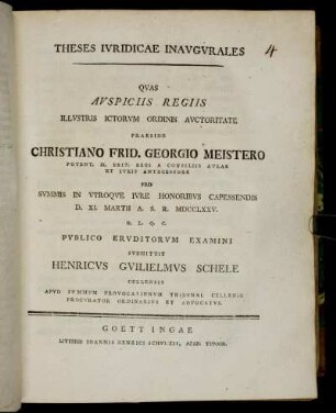 Theses Iuridicae Inaugurales