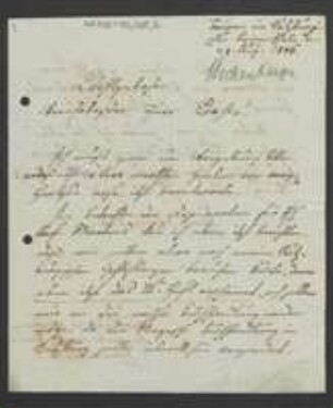 Brief von Wolfgang Hechenberger an Johann Jacob Kohlhaas