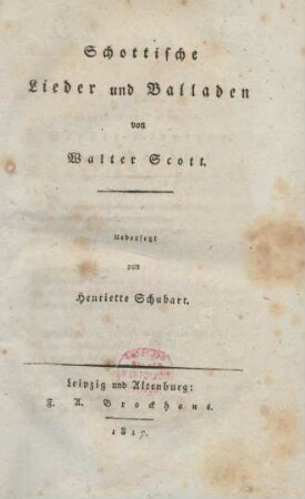 Schottische Lieder und Balladen