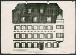 Aufnahme der Apotheke. Marktplatz No. 2. Freihandzeichnen 1923/24