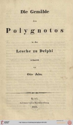 Die Gemälde des Polygnotos in der Lesche zu Delphi