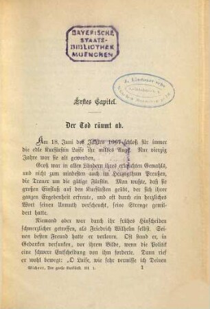 Der große Kurfürst in Preußen : vaterländischer Roman, 3,1