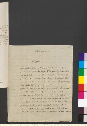 Brief von Zieten-Liberati, August Karl Friedrich Daniel von an Goethe, Johann Wolfgang von
