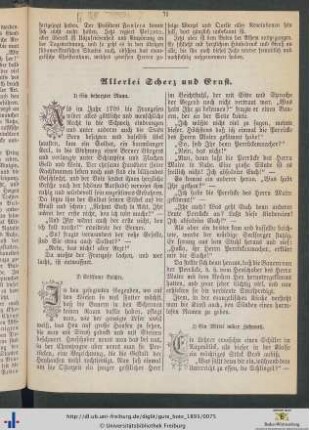 Allerlei Scherz und Ernst.