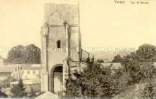Ansicht des "St Vannes"-Turms in Verdun