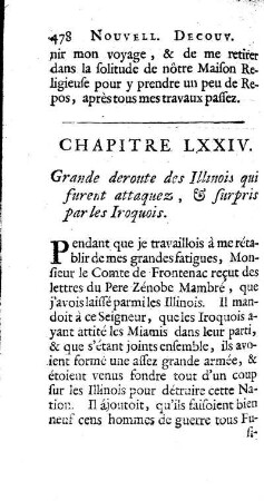 Grande deroute des Illinois qui furent attaquez ] surpris par les Iroquois.