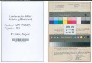 Entnazifizierung August Ermeier , geb. 25.12.1902 (Krankenkassenangestellter)
