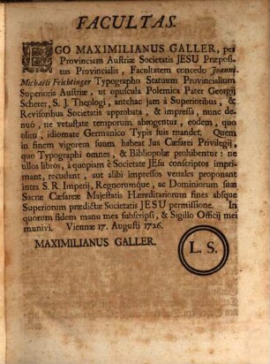 Gründlich-erörterte Glaubensfragen. 1. (1727)