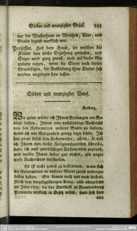 Sieben und neunzigster Brief