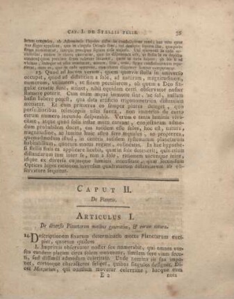 Caput II. De Planetis.