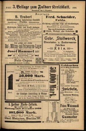 Vierte Ausgabe vom Samstag, den 02. Dezember 1899.