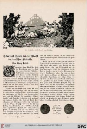 Altes und Neues von der Kunst der deutschen Medaille