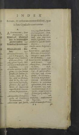 Index rerum, & verborum memorabilium