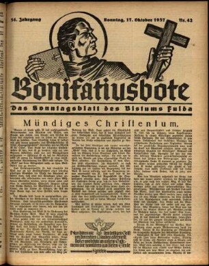 Ausgabe vom Sonntag, den 17. Oktober 1937.