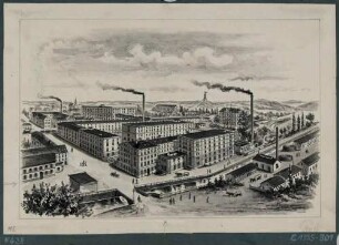 Blick auf die Bienertmühle (Hofmühle) in Plauen bei Dresden