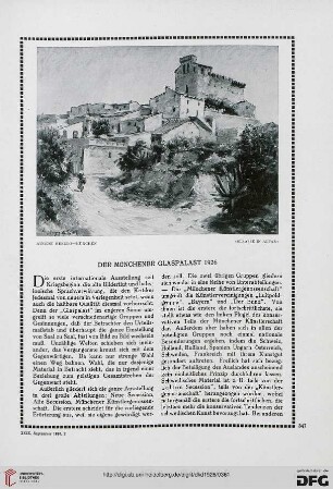 Der Münchener Glaspalast 1926