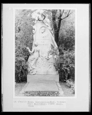 Grabmal Karl Millöcker, verstorben 1899