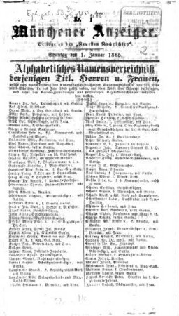 Neueste Nachrichten aus dem Gebiete der Politik. 1865, [a] = Münchener Anzeiger, 1 - 3