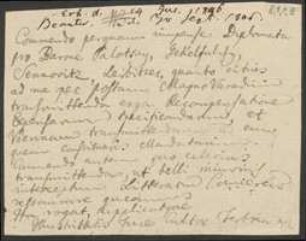 Brief von Michael Tertina an Johann Jacob Kohlhaas